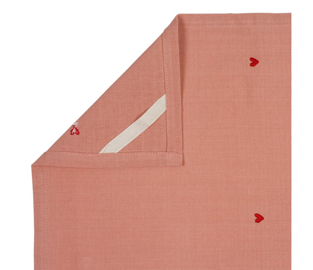 Torchon rose pincée d'amour SEM