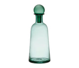 Vase en verre vert bouchon boule SEM
