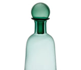 Vase en verre vert bouchon boule SEM