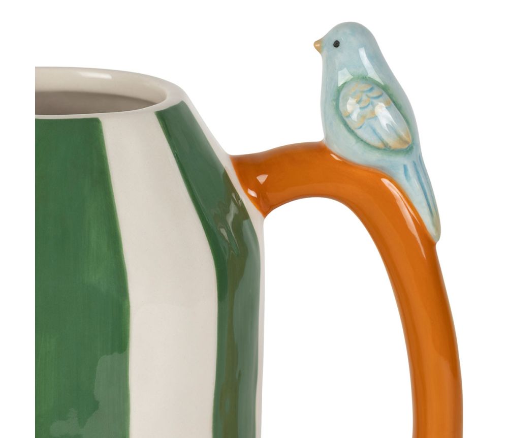 Vase rayé oiseau SEM