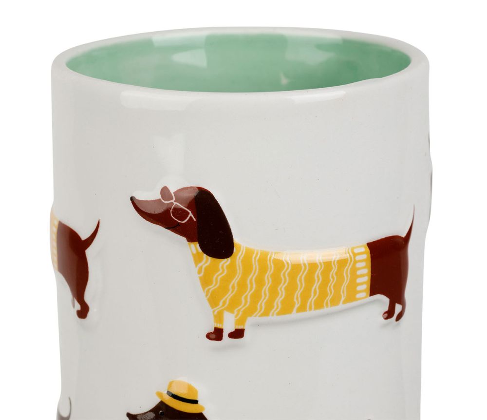 Vase teckels multicolore SEM
