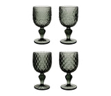 Set de 4 verres à pied fumé  COT