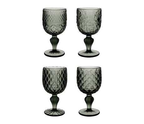 Set de 4 verres à pied fumé  COT