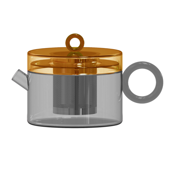 Théière verre bicolore avec filtre WD